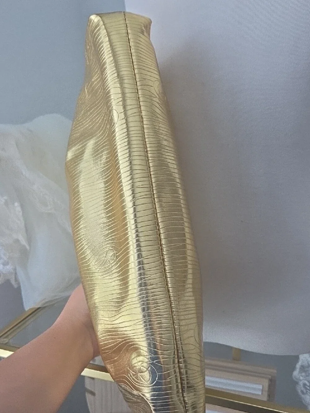 Gold Metallic Women’s Evening Clutch Bag